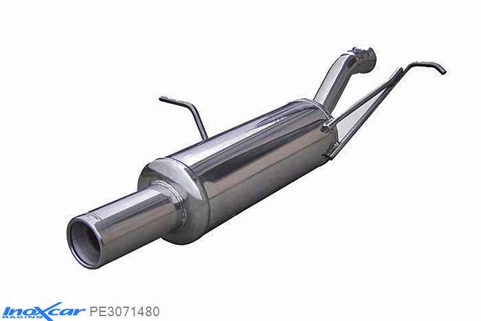 IX PE3071480, Peugeot 307 2.0 HDI (110PK) 2002-, Inoxcar Rear silencer 1X80mm Stainless steel, With E.E.C. homologation