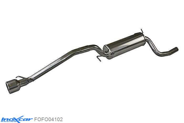 IX FOFO04102, Ford Focus I (DAW) 1.8 TDCi (100PK) 1999-2004 Diameter 55mm, Inoxcar Rear silencer 1X102mm Stainless steel, With E.E.C. homologation