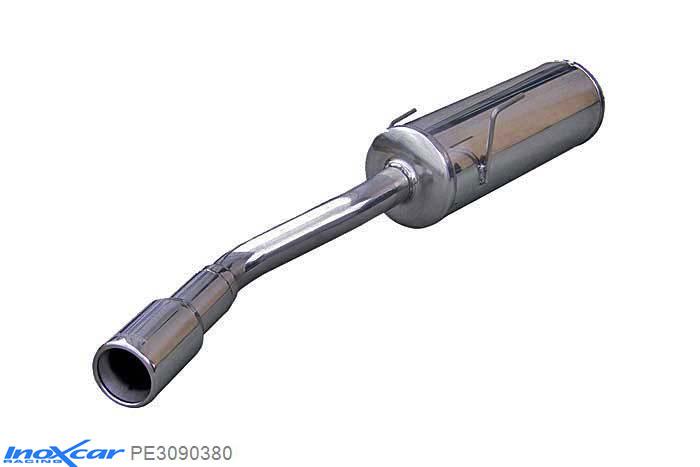 IX PE3090380, Peugeot 309 1.6 (89PK) 1986-, Inoxcar Rear silencer 1X80mm Stainless steel, With E.E.C. homologation