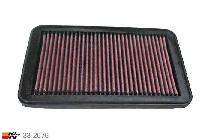 33-2676 K&N Luchtfilter Lengte 256 mm, Breedte 162 mm, Mazda MX6 2.5 24V GE Xerxes GT, 163/165PK, 1991-1997