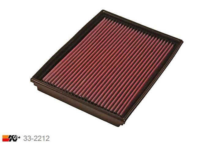 33-2212 K&N Luchtfilter Lengte 286 mm, Breedte 203 mm, Opel Corsa C 1.0 12V, 58PK, 2001-2006