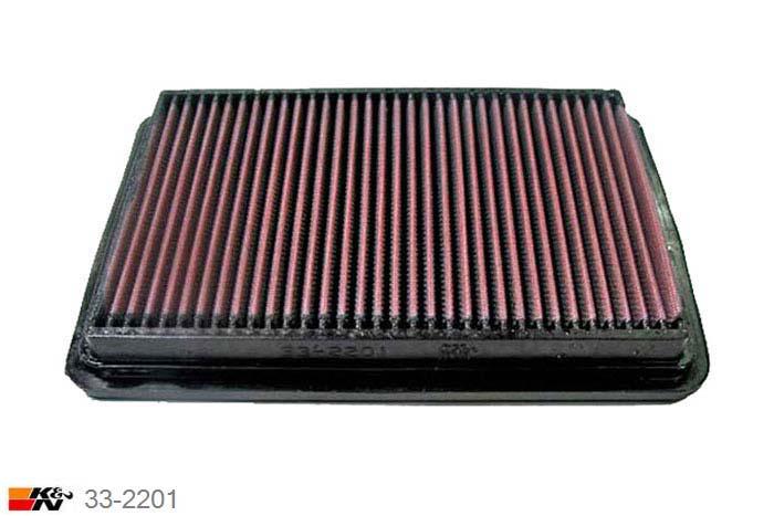 33-2201 K&N Luchtfilter Lengte 254 mm, Breedte 173 mm, Hyundai Coupe 2.7, 2002-2009