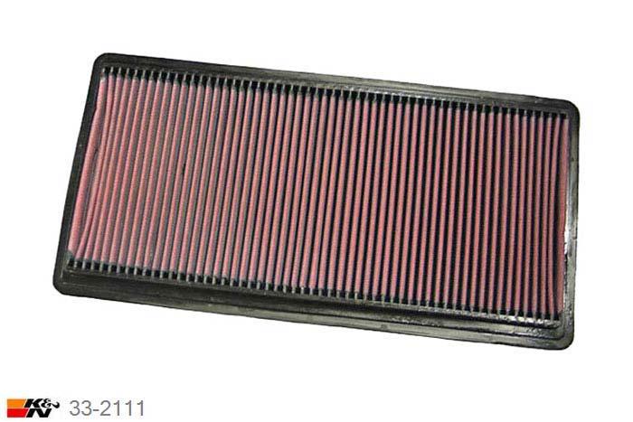 33-2111 K&N Luchtfilter Lengte 408 mm, Breedte 203 mm, Chevrolet Corvette 5.7, 1997-2004
