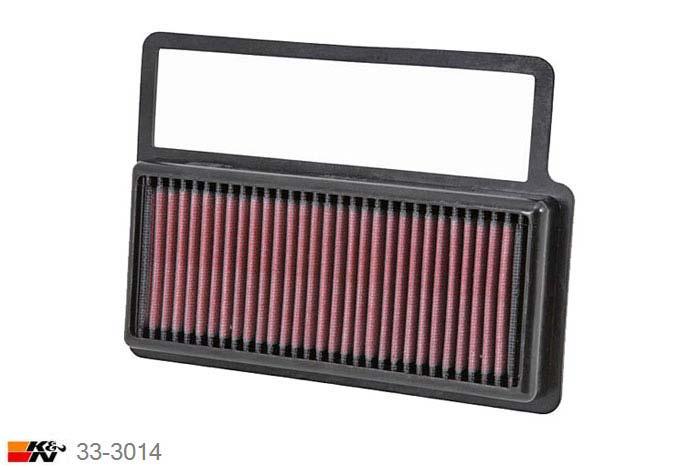 33-3014 K&N Luchtfilter, Fiat 500 1.4 niet USA modellen Turbo, 2008-2015