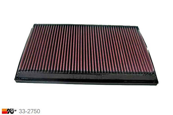 33-2750 K&N Luchtfilter Lengte 335 mm, Breedte 205 mm, Opel Speedster 2.2 16V, 147PK, 2000-2005