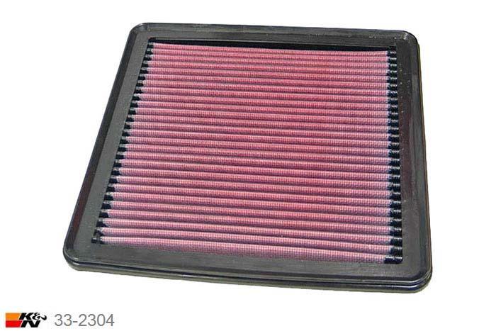 33-2304 K&N Luchtfilter Lengte 222 mm, Breedte 218 mm, Subaru Impreza 2.0 incl. Diesel, 2008-2012