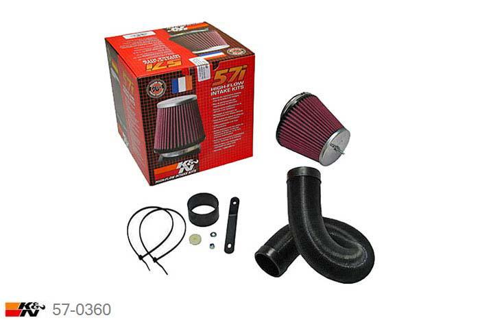 57-0360, K&N 57i Kit, Toyota Corolla, 1.6, 110PK, 6/1997-2/2002, 16V (met temp.sensor)