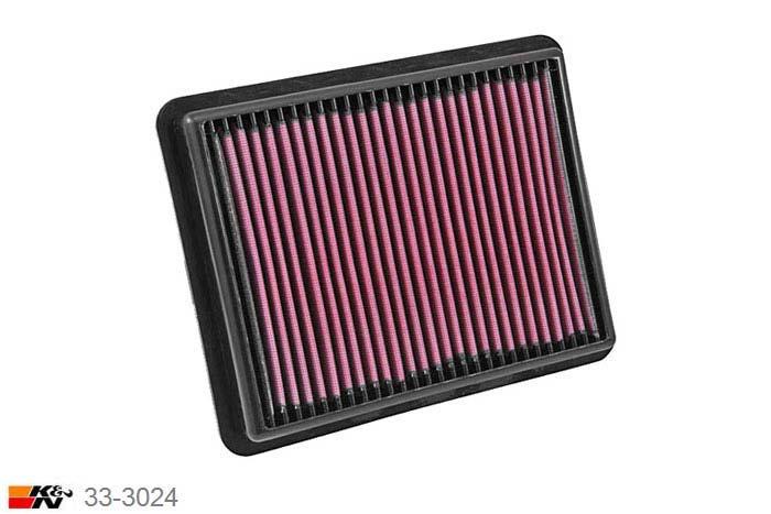 33-3024 K&N Luchtfilter, Mazda 3 2.2 Diesel, 9/2013-2015