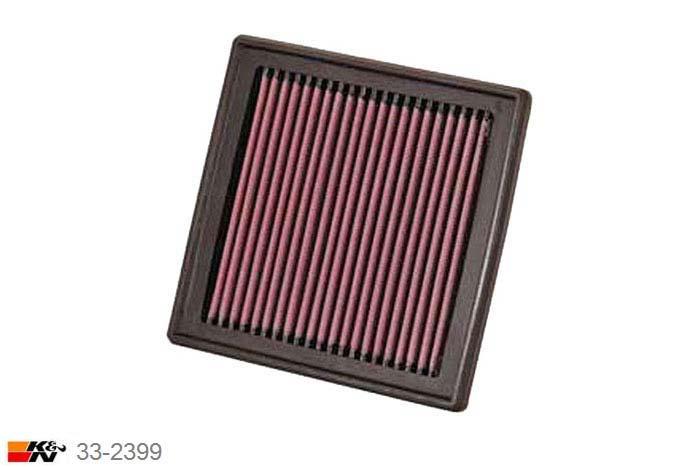33-2399 K&N Luchtfilter Lengte 181 mm, Breedte 168 mm, Nissan 370Z Nismo 3.7 2 stuks nodig, 2009-2014