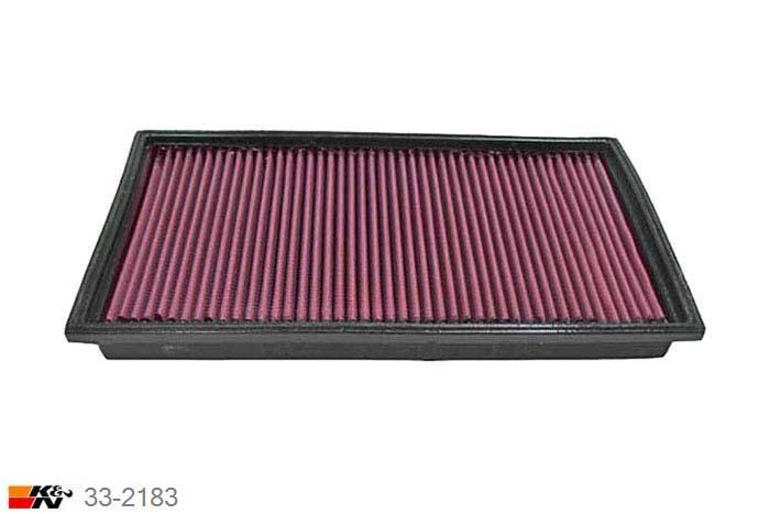 33-2183 K&N Luchtfilter Lengte 332 mm, Breedte 187 mm, Mercedes CLK430 4.3 2 stuks nodig USA modellen, 1998-2002