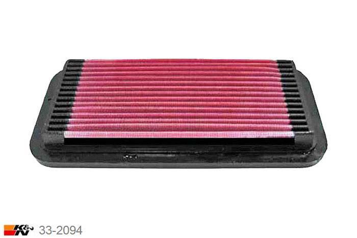 33-2094 K&N Luchtfilter Lengte 254 mm, Breedte 122 mm, Hyundai Getz 1.1, 62PK, 2002-2008