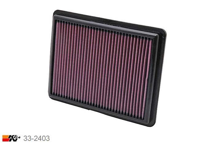 33-2403 K&N Luchtfilter Lengte 260 mm, Breedte 203 mm, Honda Accord Crosstour 3.5, 2010-2012