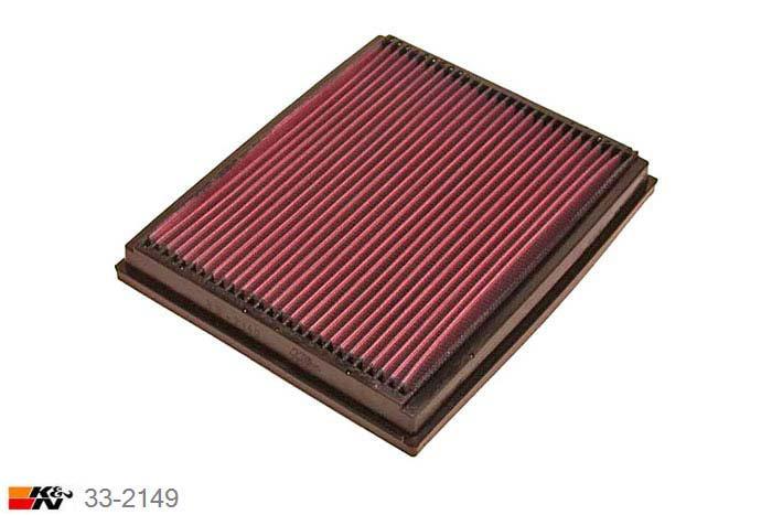 33-2149 K&N Luchtfilter Lengte 249 mm, Breedte 208 mm, BMW Z8 5.0, 2002