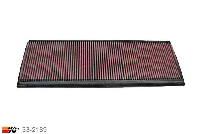 33-2189 K&N Luchtfilter Lengte 521 mm, Breedte 176 mm, Porsche 996 3.6 F6 twin turbo GT3, 360/420PK, 2001-2005
