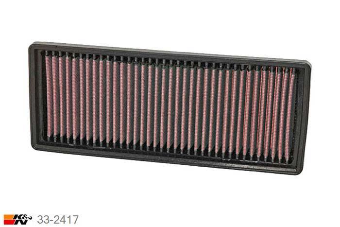 33-2417 K&N Luchtfilter Lengte 260 mm, Breedte 110 mm, Smart Fortwo 0.8 Diesel, 3/2007-2012