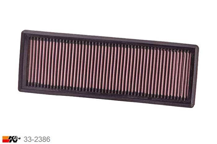 33-2386 K&N Luchtfilter Lengte 365 mm, Breedte 130 mm, Mini Countryman Cooper 1.6 USA modellen, 2011-2014