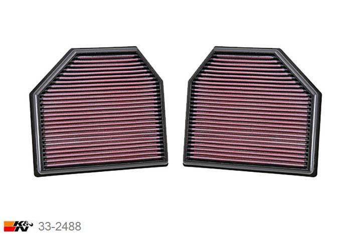 33-2488 K&N Luchtfilter, BMW M3 3.0 = set van 2 stuks, 2014-2015