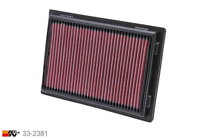 33-2381 K&N Luchtfilter Lengte 267 mm, Breedte 183 mm, Toyota RAV4 2.5 excl. Hybride, 2013-2016