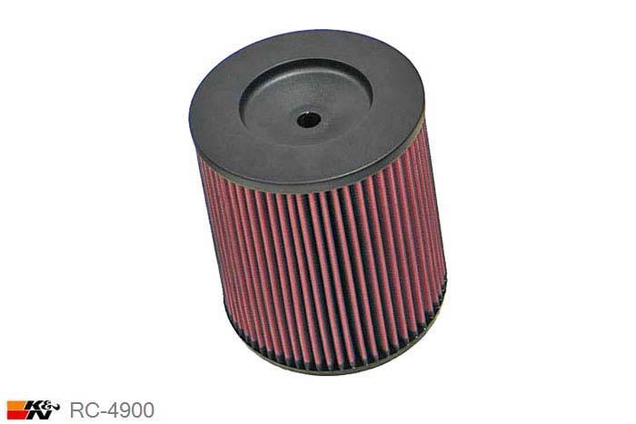 105mm aansluitdiameter, RC-4900, K&N Luchtfilter Universeel, Conisch, Lengte filter 200mm, Buitendiameter onder 187mm, Buitendiameter kap 168mm, Chroom kap, Lengte flens 29mm, 0 mm