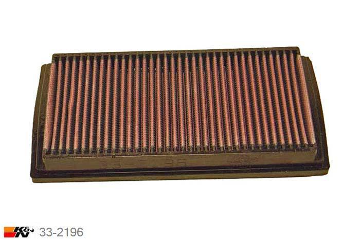 33-2196 K&N Luchtfilter Lengte 264 mm, Breedte 143 mm, Kia Rio 1.3 8V, 75PK, 2000-2005