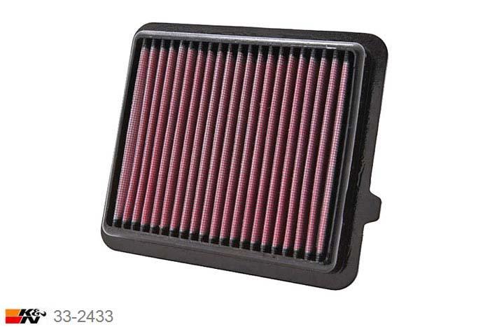33-2433 K&N Luchtfilter Lengte 181 mm, Breedte 152 mm, Honda Jazz 1.3, 2011-2014