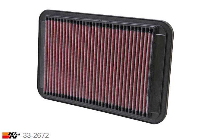 33-2672 K&N Luchtfilter Lengte 268 mm, Breedte 171 mm, Toyota Corolla 1.4, 86PK, 1997-2/2002