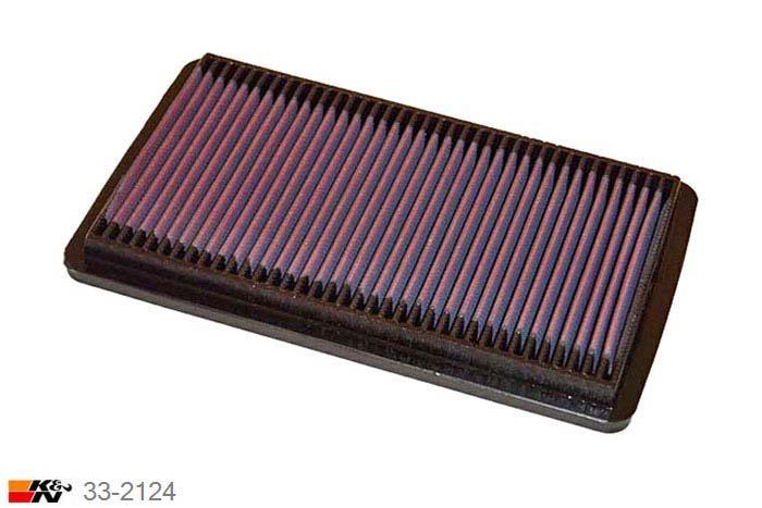 33-2124 K&N Luchtfilter Lengte 273 mm, Breedte 167 mm, Honda Accord 2.2 Type R, 212PK, 1998-2004