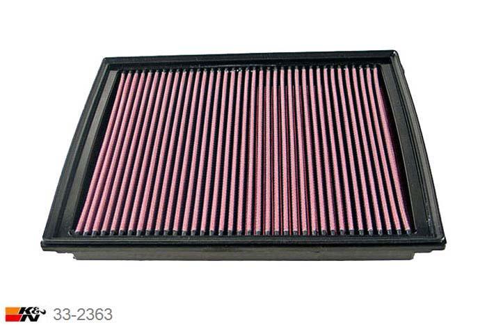 33-2363 K&N Luchtfilter Lengte 292 mm, Breedte 229 mm, Dodge Nitro 2.0 Diesel, 2009-2010