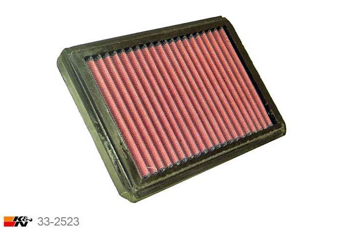 33-2523 K&N Luchtfilter Lengte 254 mm, Breedte 165 mm, Suzuki Swift 1.3 GTI 16V MK1 SA413, 101PK, 1986-1989