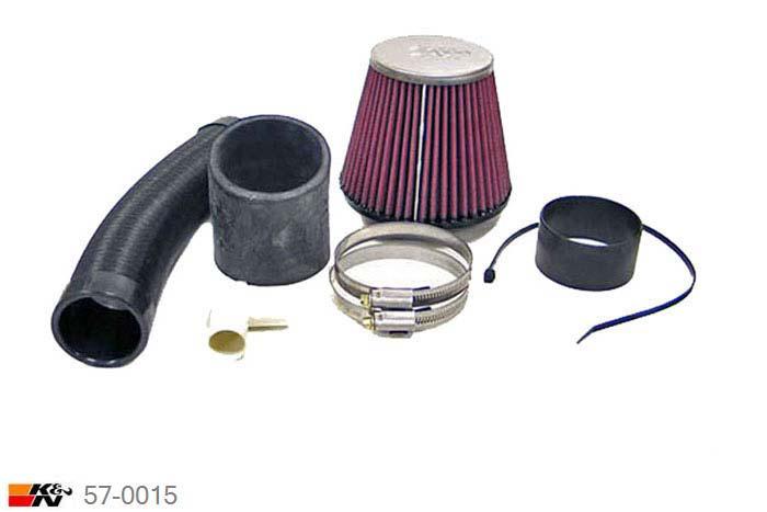 57-0015, K&N 57i Kit, Ford Fiesta XR2i, 1.6, 104PK, 1989-1994, XR2i CVH zonder regelklep in luchtfilterkast