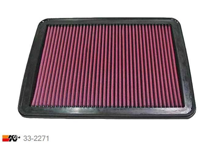 33-2271 K&N Luchtfilter Lengte 297 mm, Breedte 235 mm, Kia Sorento 2.4, 139PK, 2002-2006