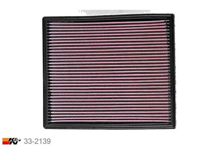 33-2139 K&N Luchtfilter Lengte 289 mm, Breedte 246 mm, Jeep Grand Cherokee 2.7 CRD, 2002-2005