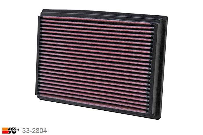 33-2804 K&N Luchtfilter Lengte 252 mm, Breedte 175 mm, Ford Fiesta 1.1, 50PK, 1996-2002