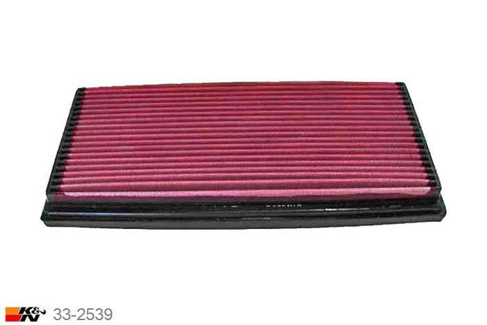 33-2539 K&N Luchtfilter Lengte 322 mm, Breedte 152 mm, Citroen C8 2.0 16V, 138PK, 6/2002-2010