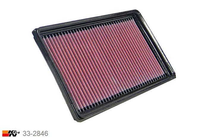 33-2846 K&N Luchtfilter Lengte 271 mm, Breedte 171 mm, Fiat Bravo 1.9 JTD, 2007-2010