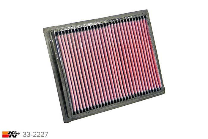 33-2227 K&N Luchtfilter Lengte 235 mm, Breedte 191 mm, Citroen Saxo 1.6 16V 16V, 2004
