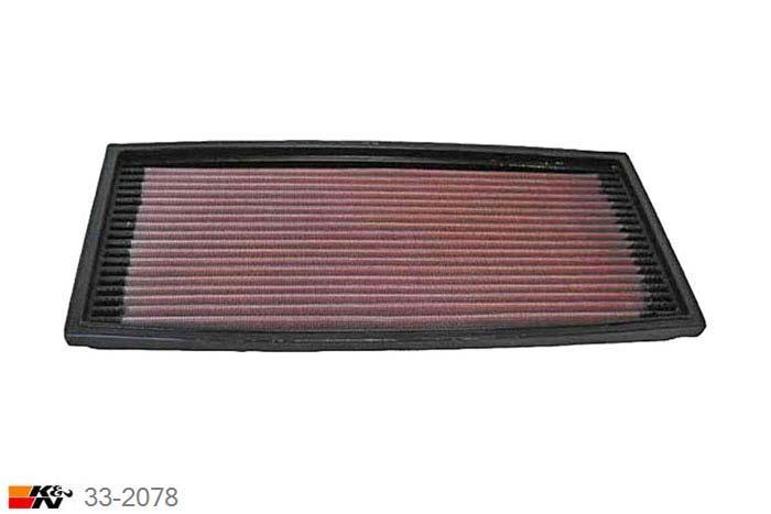 33-2078 K&N Luchtfilter Lengte 324 mm, Breedte 146 mm, BMW M5 3.5 E34 315 pk, 1988-5/1992