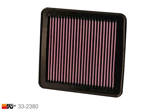 33-2380 K&N Luchtfilter Lengte 203 mm, Breedte 191 mm, Hyundai I30 1.4, 12-2-2007