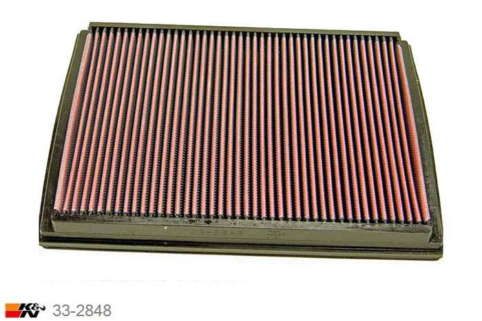 33-2848 K&N Luchtfilter Lengte 322 mm, Breedte 248 mm, Opel Signum 2.0 DTI 16V DOHC/16V Turbo DOHC, 99/172PK, 2003-2009