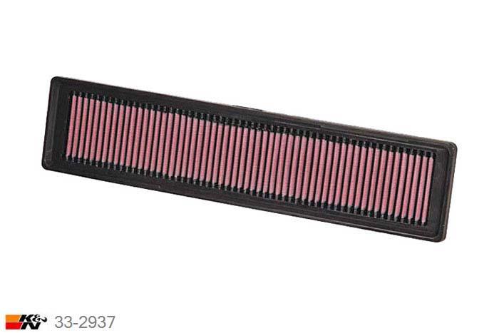 33-2937 K&N Luchtfilter Lengte 425 mm, Breedte 95 mm, Citroen Xsara Picasso 1.6, 110PK, 9/2005-2010