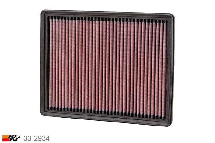 33-2934 K&N Luchtfilter Lengte 260 mm, Breedte 203 mm, Kia Carens 2.0, 2006-2011