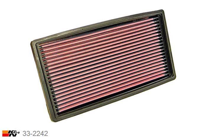 33-2242 K&N Luchtfilter Lengte 241 mm, Breedte 154 mm, Opel Agila 1.0 12V, 58PK, 2000-3/2008