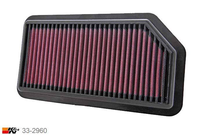 33-2960 K&N Luchtfilter Lengte 248 mm, Breedte 130 mm, Hyundai I20 1.1 CRD, 2012-2014