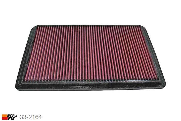 33-2164 K&N Luchtfilter Lengte 359 mm, Breedte 237 mm, Mitsubishi Pajero 3.5 GDI, 202PK, 2000-2003