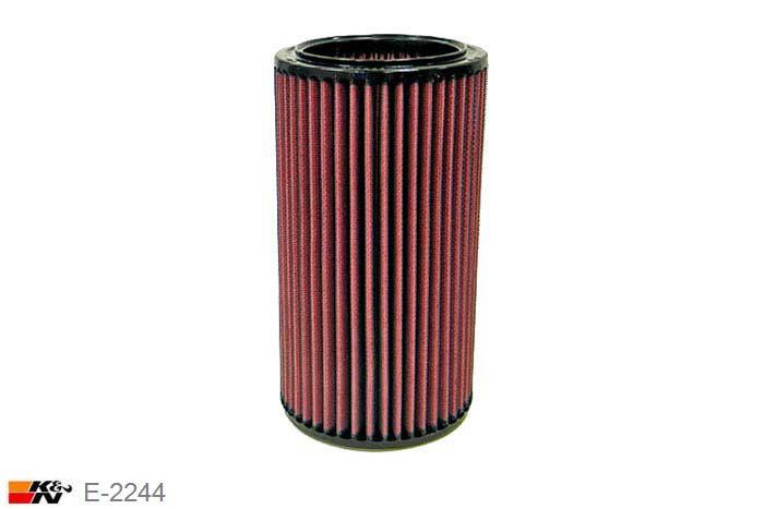 E-2244 K&N Luchtfilter Buitendiameter 114 mm , Binnendiameter 83 mm , Hoogte 219 mm, Renault Megane 1.6, 75/1990PK, 1996-2002