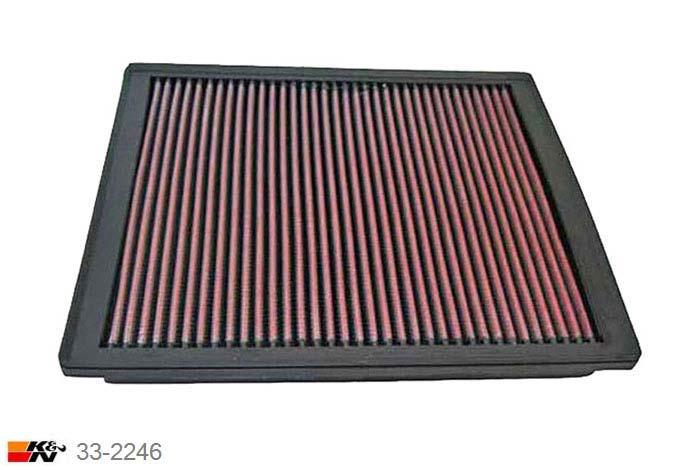 33-2246 K&N Luchtfilter Lengte 273 mm, Breedte 248 mm, Jeep Grand Cherokee 4.7 High Output, 1999-2004