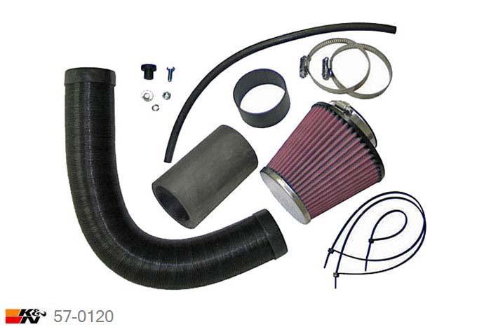 57-0120, K&N 57i Kit, Toyota MR2, 1.6, 116/124PK, 1985-1986, 16V filterkast in bagageruimte