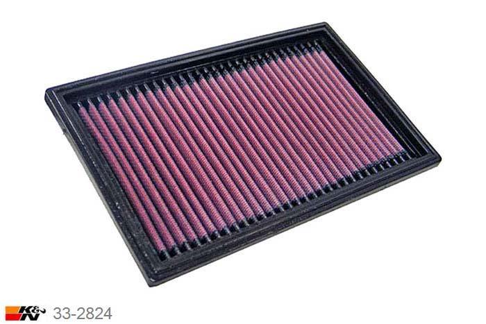 33-2824 K&N Luchtfilter Lengte 232 mm, Breedte 146 mm, Suzuki Swift 1.5 vin TSM, 5/2005-2010
