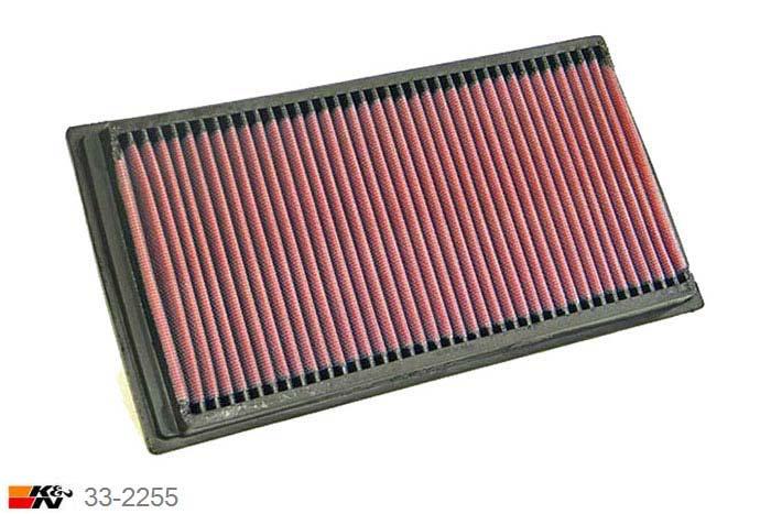 33-2255 K&N Luchtfilter Lengte 284 mm, Breedte 148 mm, BMW 740D 4.0 E38 2 stuks nodig, 1994-2004