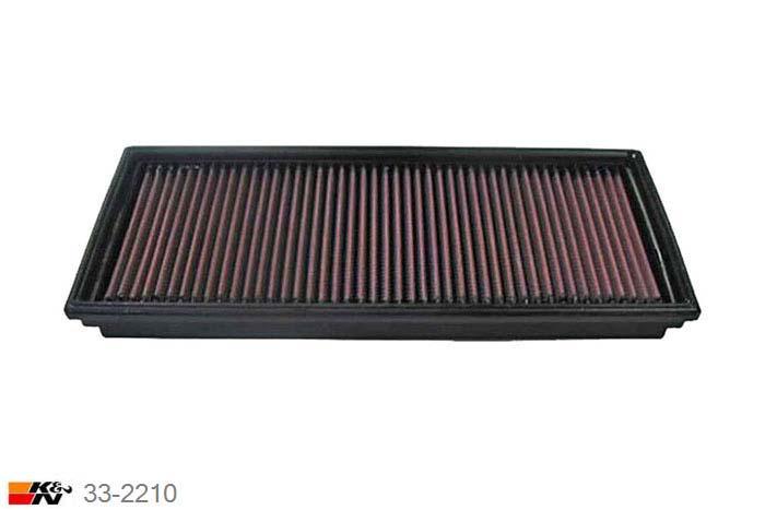 33-2210 K&N Luchtfilter Lengte 332 mm, Breedte 141 mm, Ford Mondeo 1.8 1.8 16V Duratec/SCI, 110/125/130PK, 2000-2006